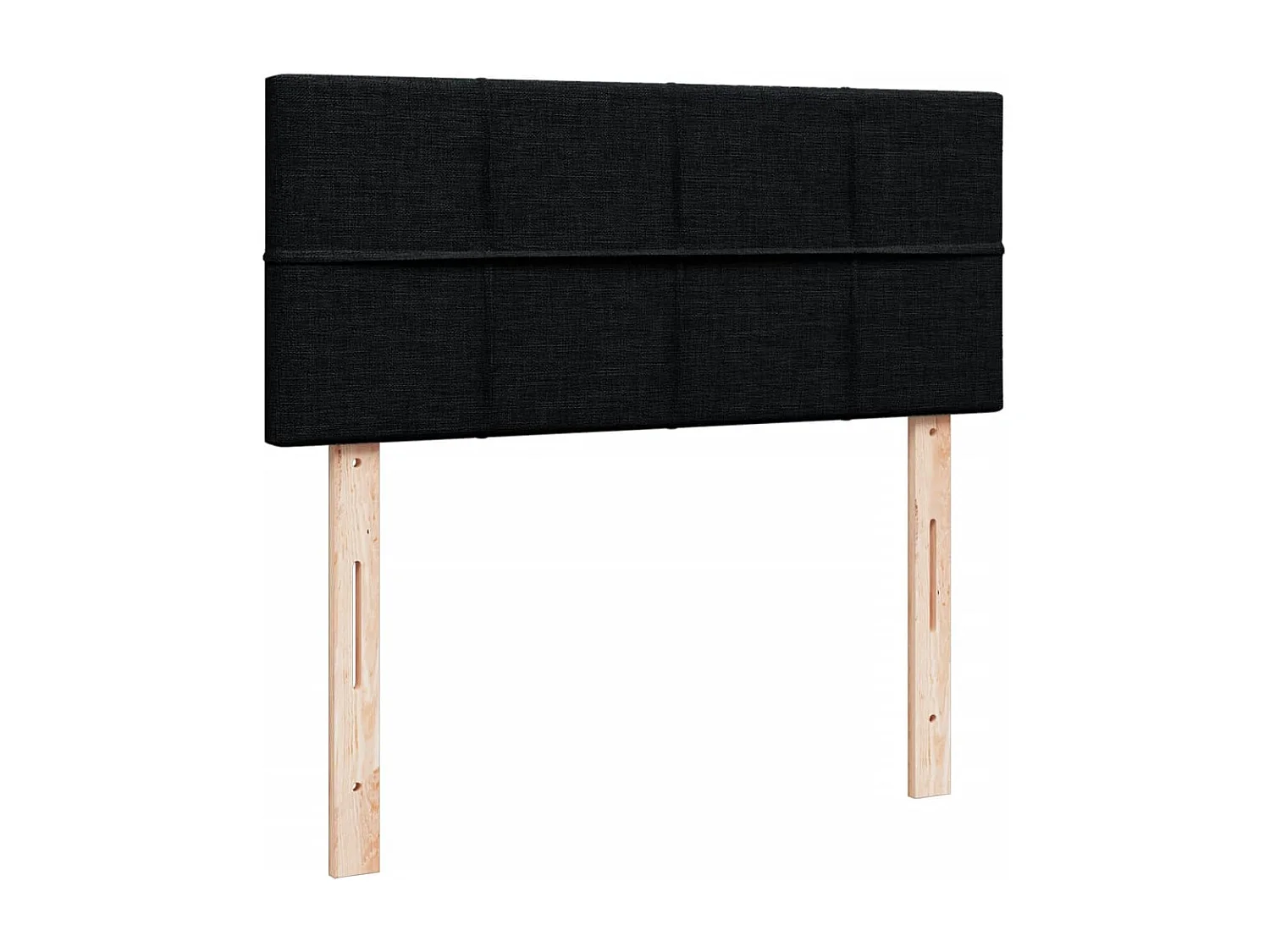 Cama box spring con colchón tela negro 120x200 cm