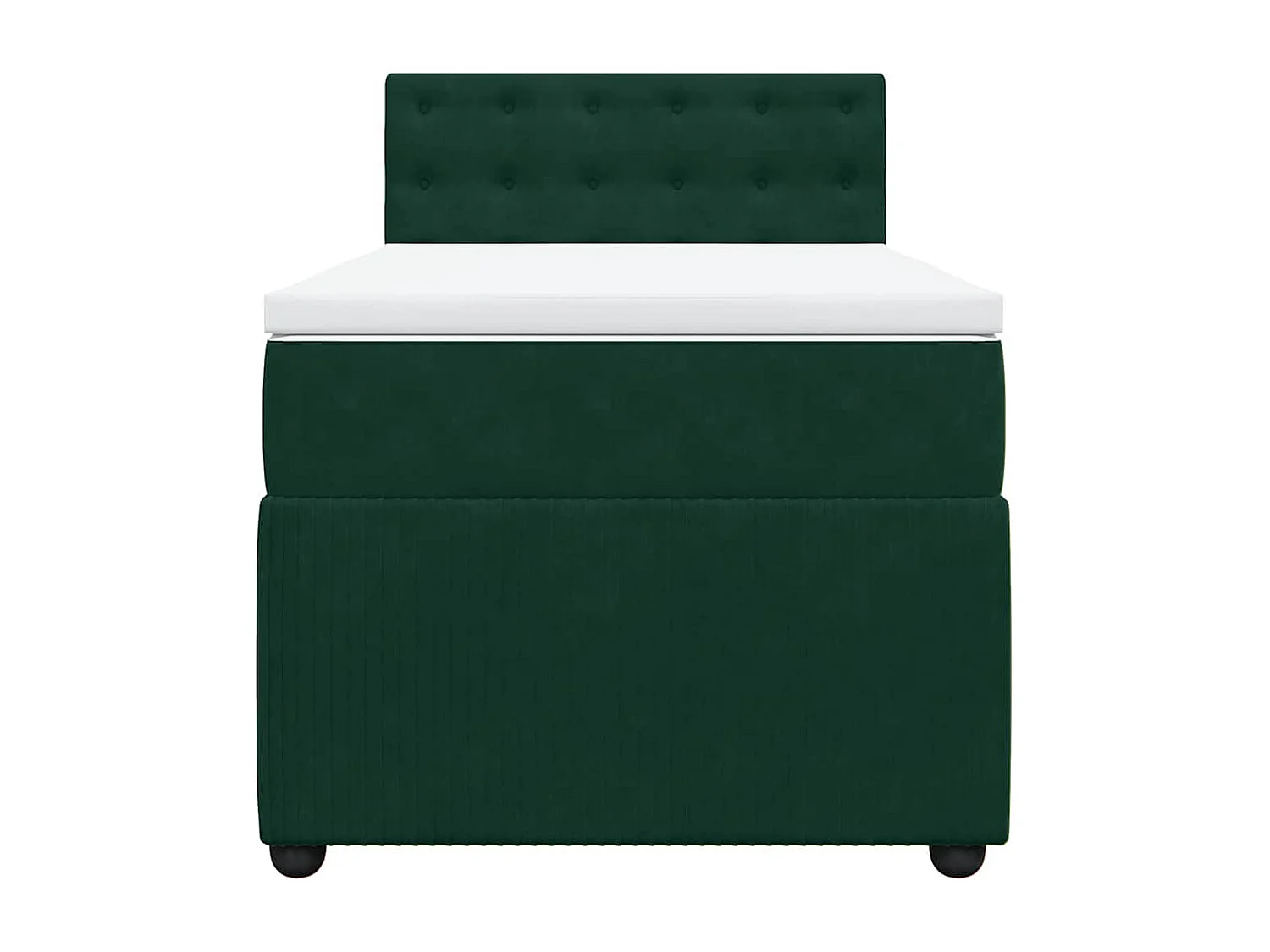 Sommier à lattes de lit avec matelas Vert foncé 100x200 cm