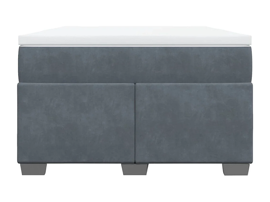 Boxspringbett mit Matratze Dunkelgrau 120x200 cm Samt