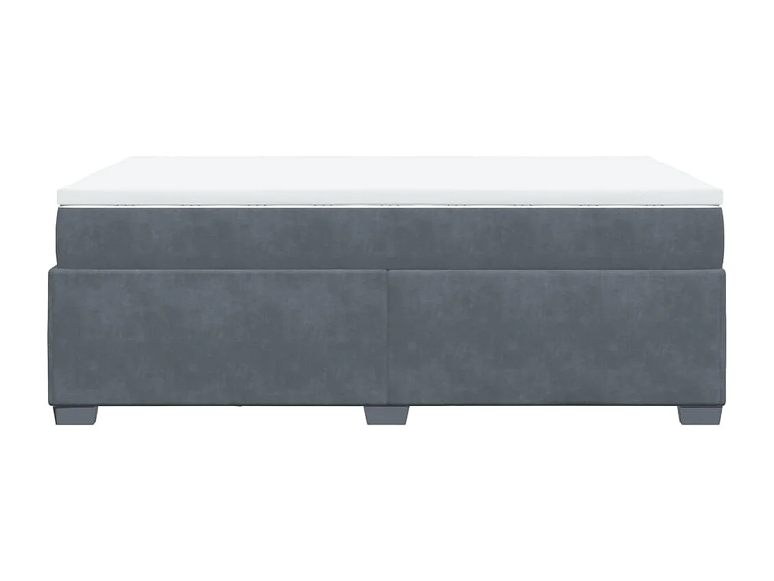Sommier à lattes de lit et matelas Gris foncé 120x200cm Velours