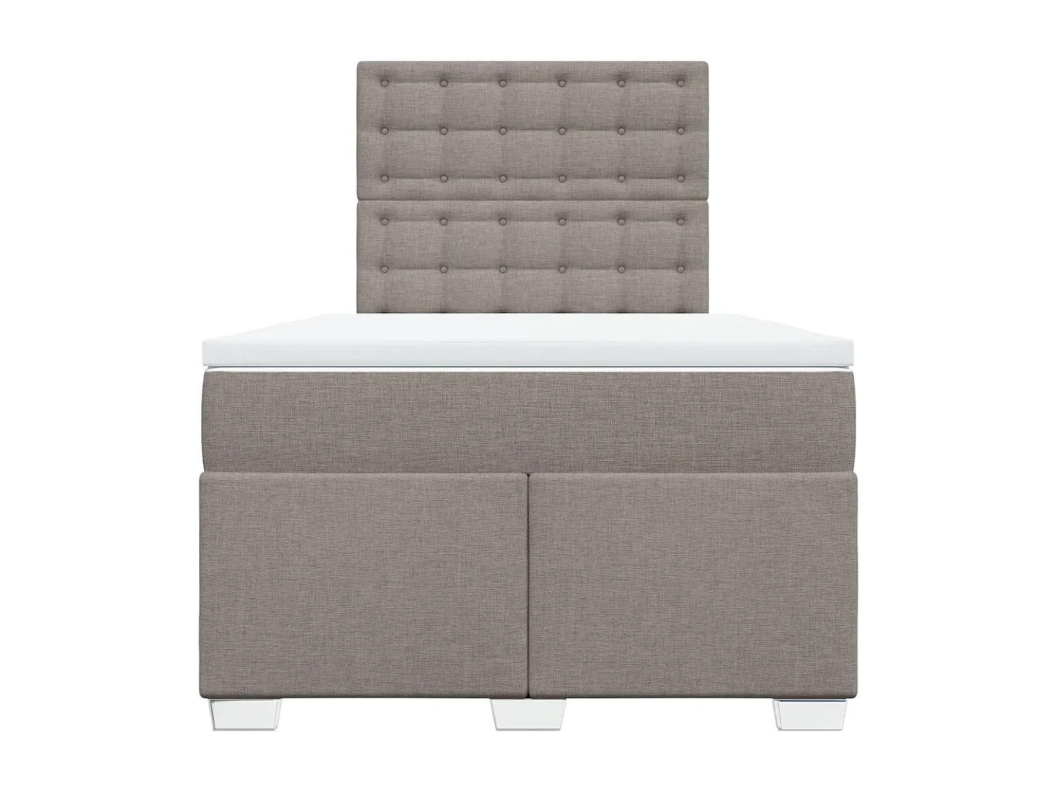 Sommier à lattes de lit avec matelas Taupe 120x200 cm Tissu