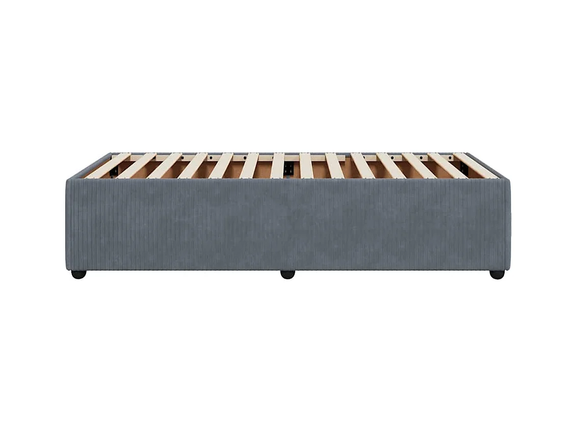 Cadre de lit sans matelas gris foncé 80x200 cm velours