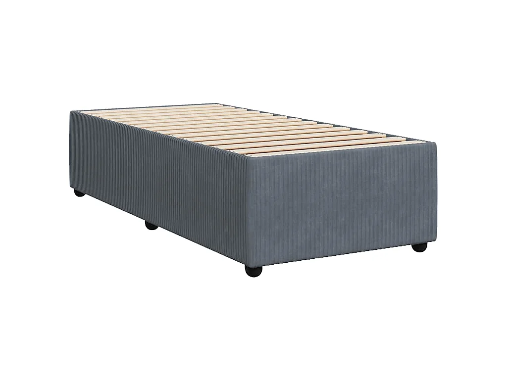 Bettgestell ohne Matratze Dunkelgrau 80x200 cm Samt