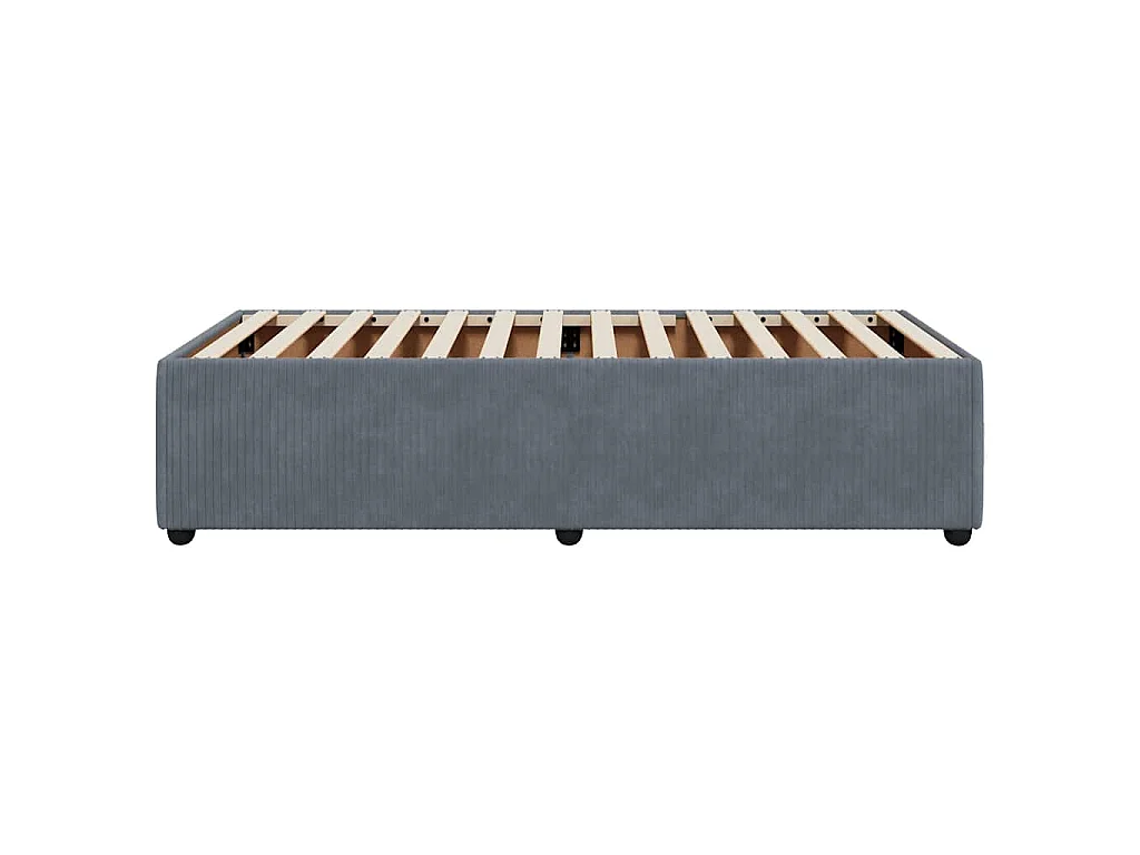 Bettgestell ohne Matratze Dunkelgrau 80x200 cm Samt