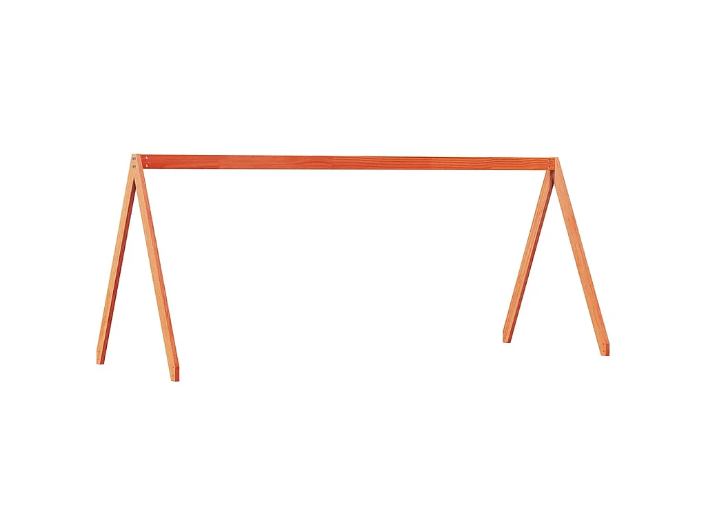 Lit haut sans matelas cire marron 75x190 cm bois de pin massif