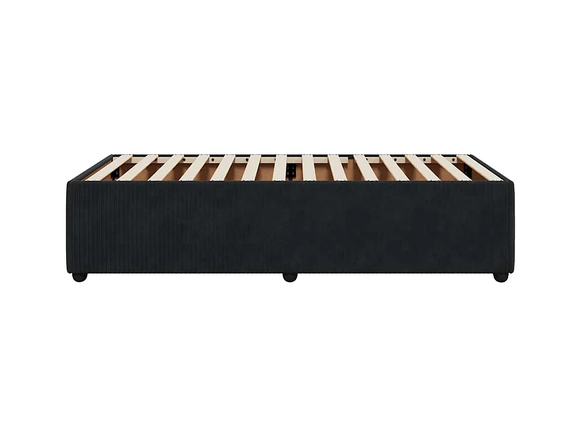 Cadre de lit sans matelas noir 100x200 cm velours