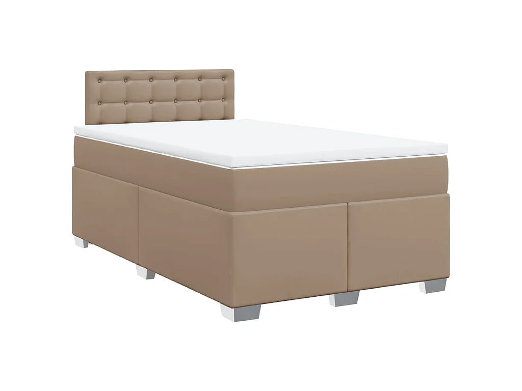 Sommier à lattes de lit avec matelas Cappuccino 120x200 cm