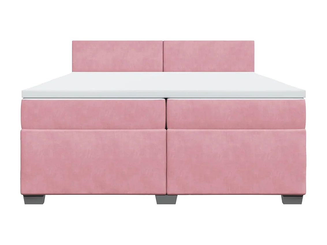 Sommier à lattes de lit avec matelas Rose 200x200 cm Velours