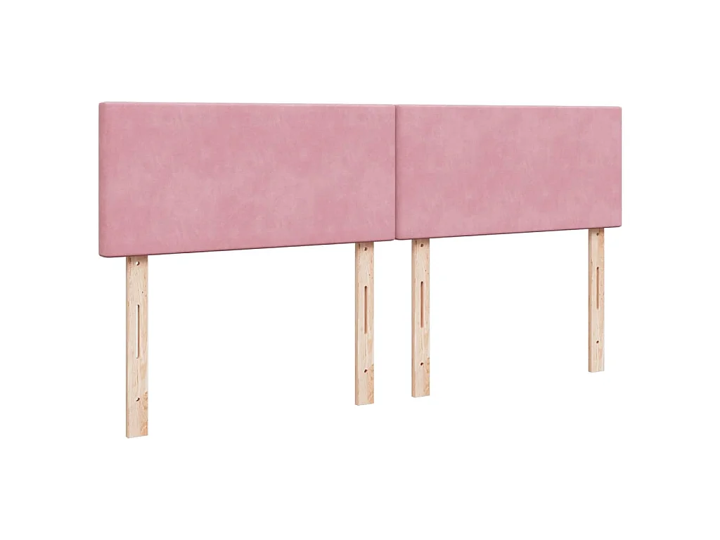 Giroletto a Molle con Materasso Rosa 200x200 cm in Velluto