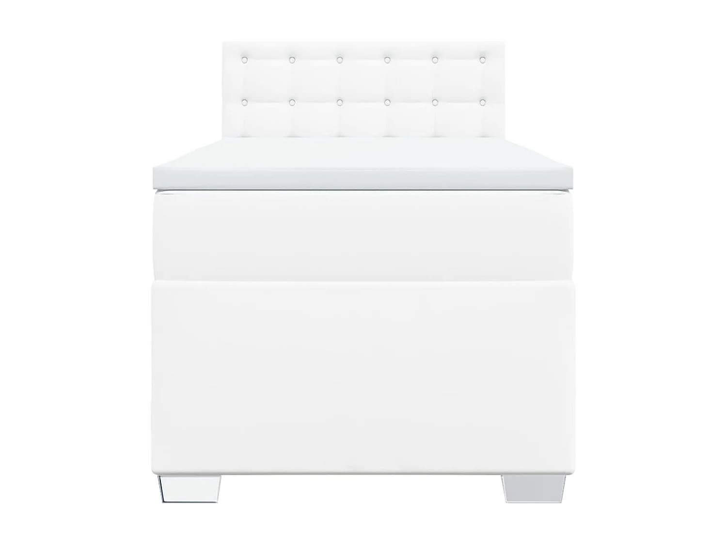 Sommier à lattes de lit avec matelas Blanc 80x200 cm Similicuir