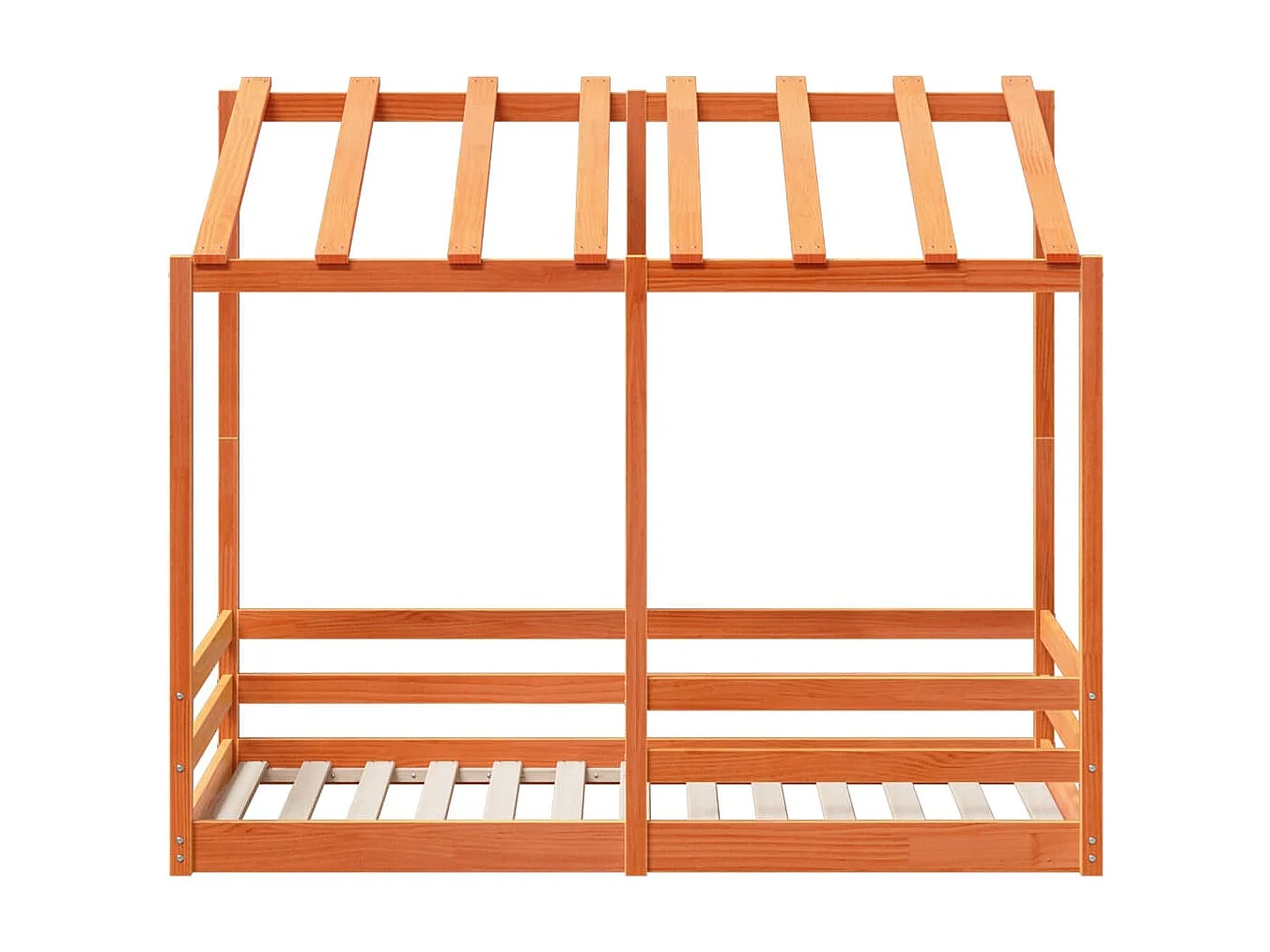 Lit pour enfants sans matelas cire marron 80x160 cm pin massif