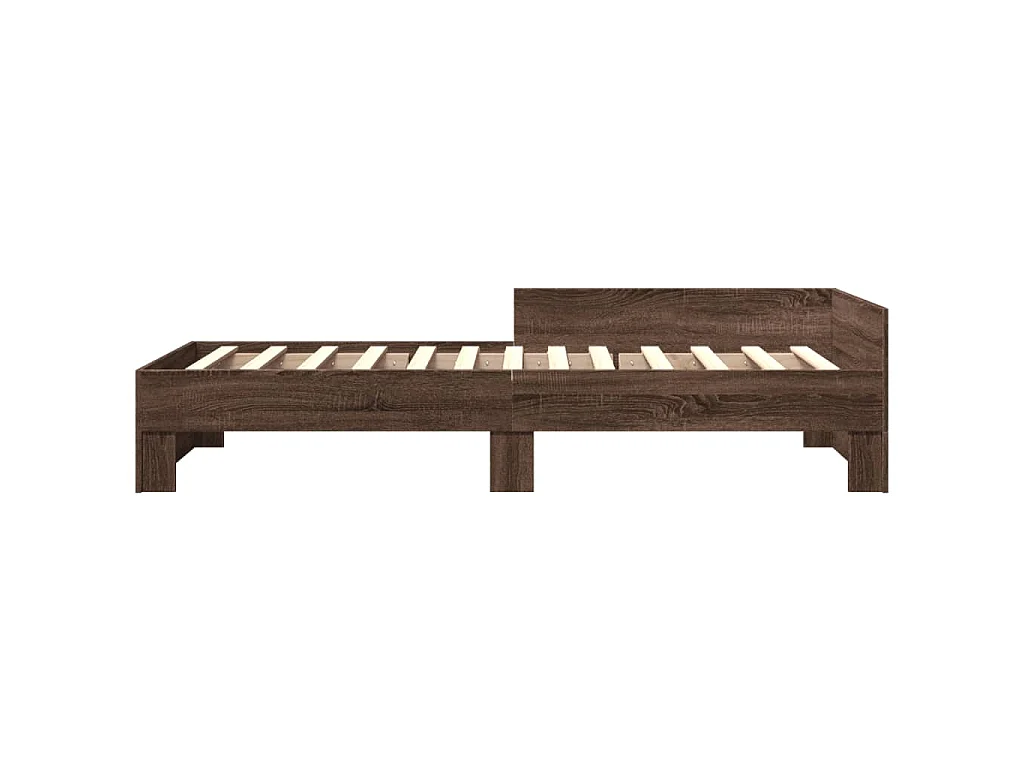 Cadre de lit sans matelas chêne marron 90x190cm bois ingénierie