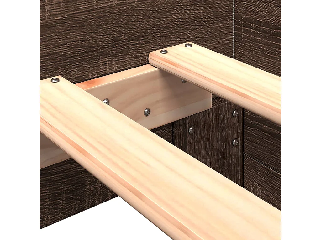 Cadre de lit sans matelas chêne marron 90x190cm bois ingénierie