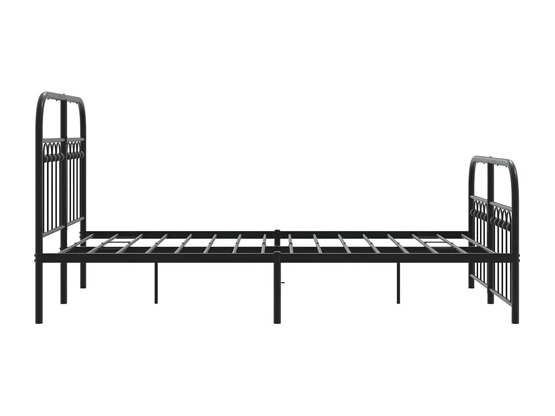 Bedframe met hoofd- en voeteneinde metaal zwart 120x190 cm