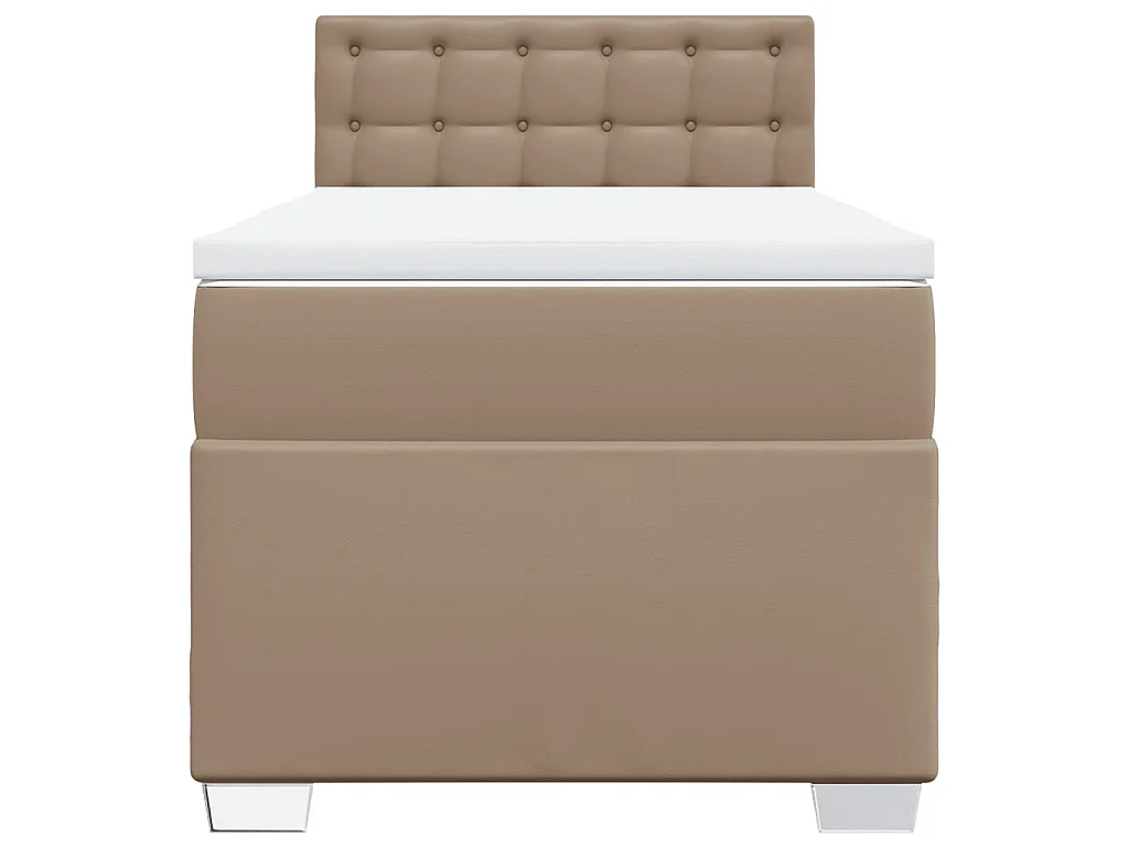 Boxspringbett Matratze Cappuccino-Braun 100x200cm Kunstleder
