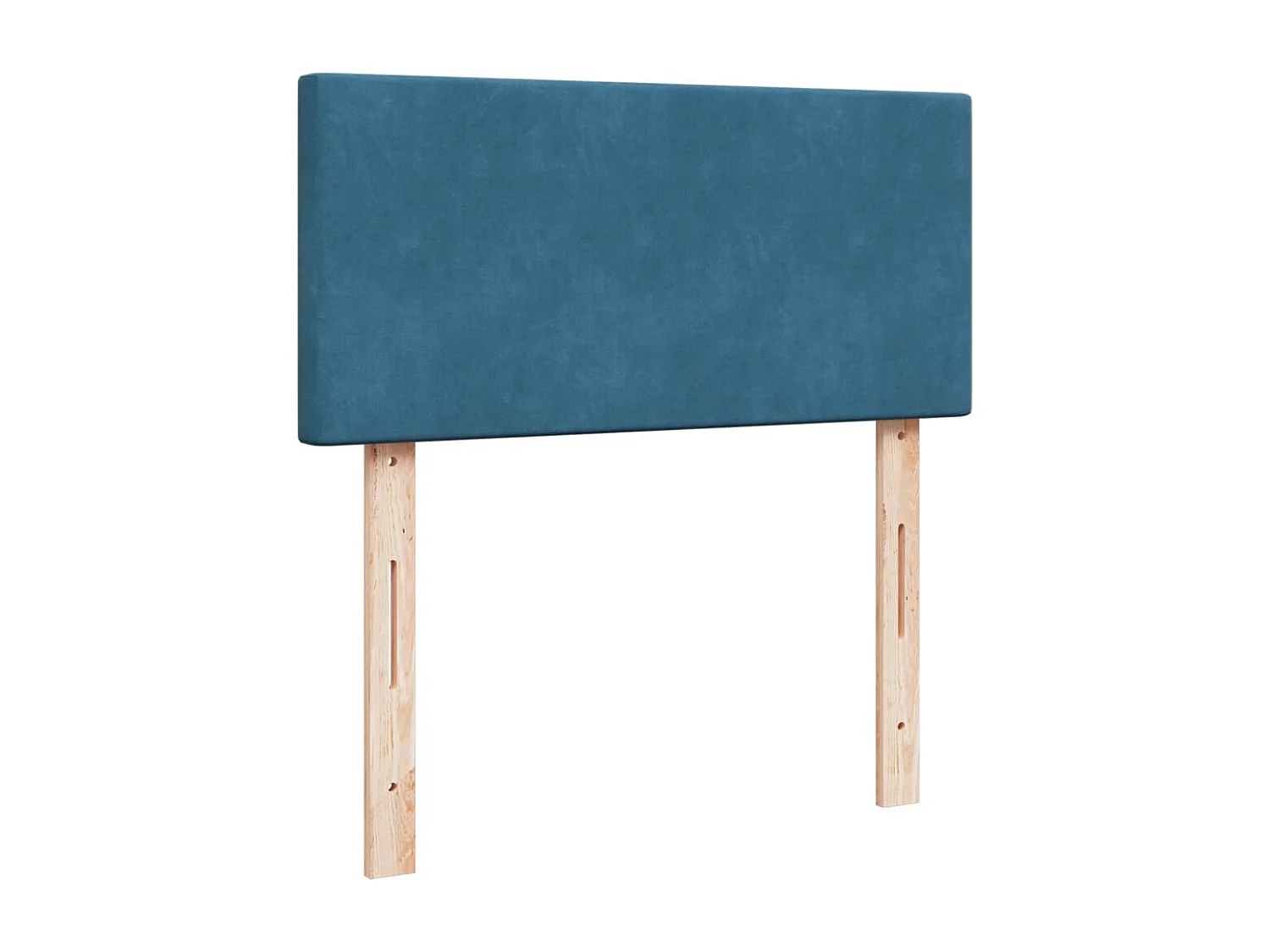 Cama box spring con colchón terciopelo azul 90x190 cm