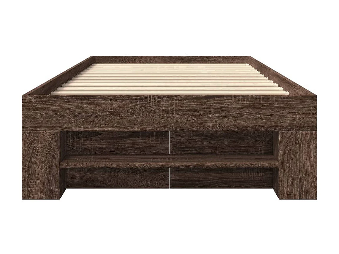 Giroletto senza Materasso Rovere Marrone 75x190cm in Truciolato