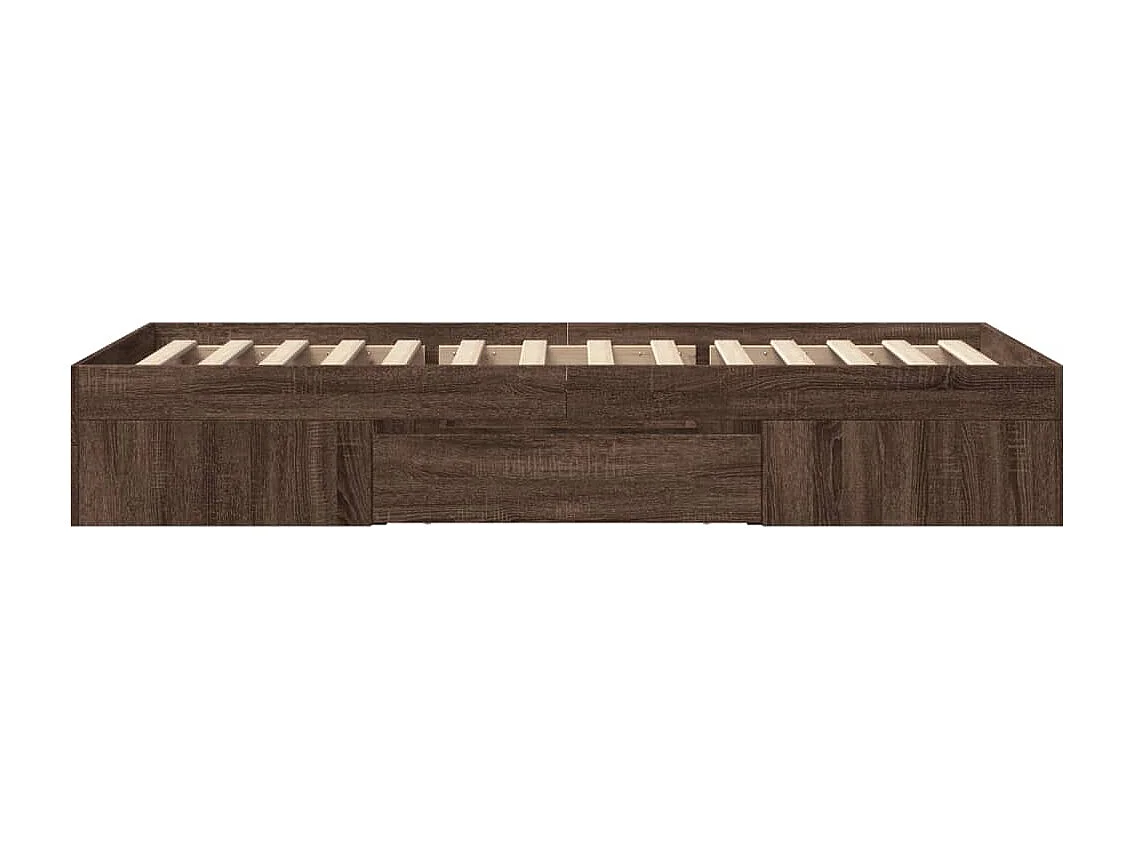 Giroletto senza Materasso Rovere Marrone 75x190cm in Truciolato