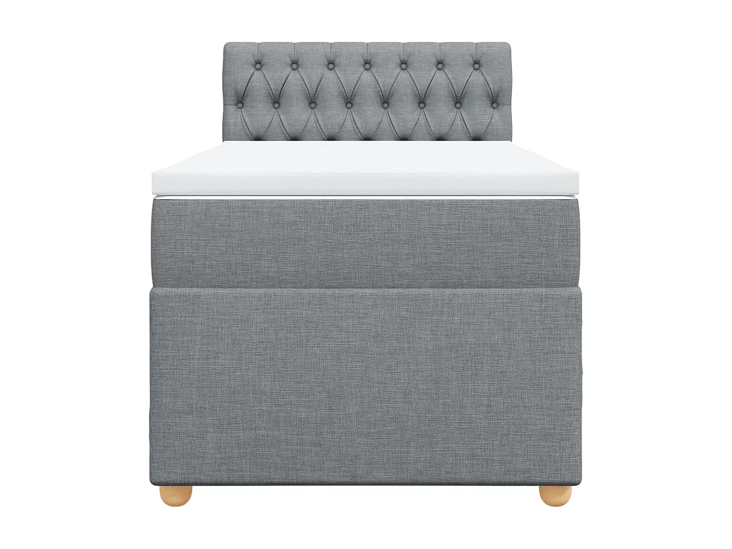 Sommier à lattes de lit et matelas Gris clair 90x190 cm Tissu