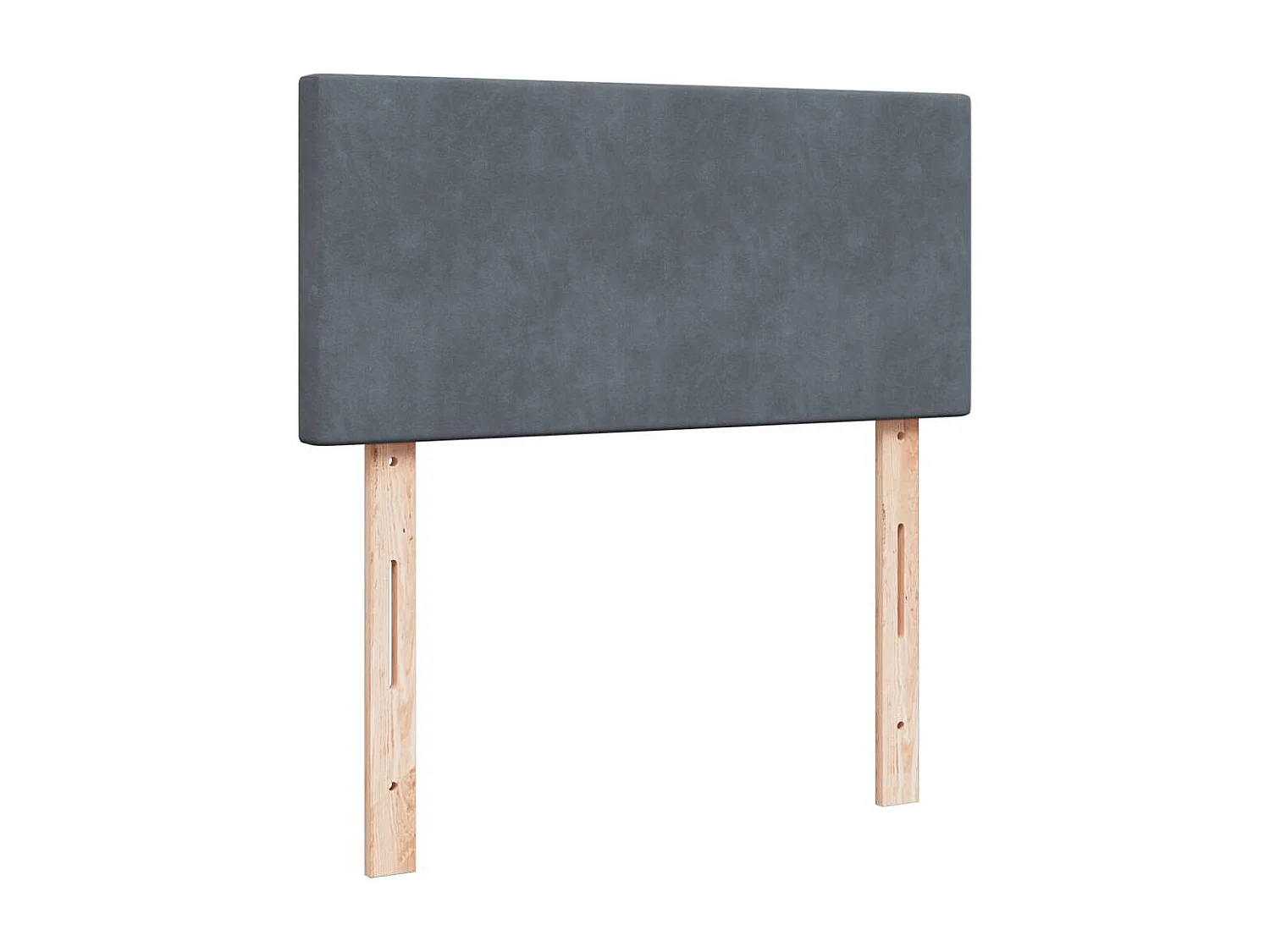 Giroletto a Molle con Materasso Grigio Scuro 90x200 cm Velluto