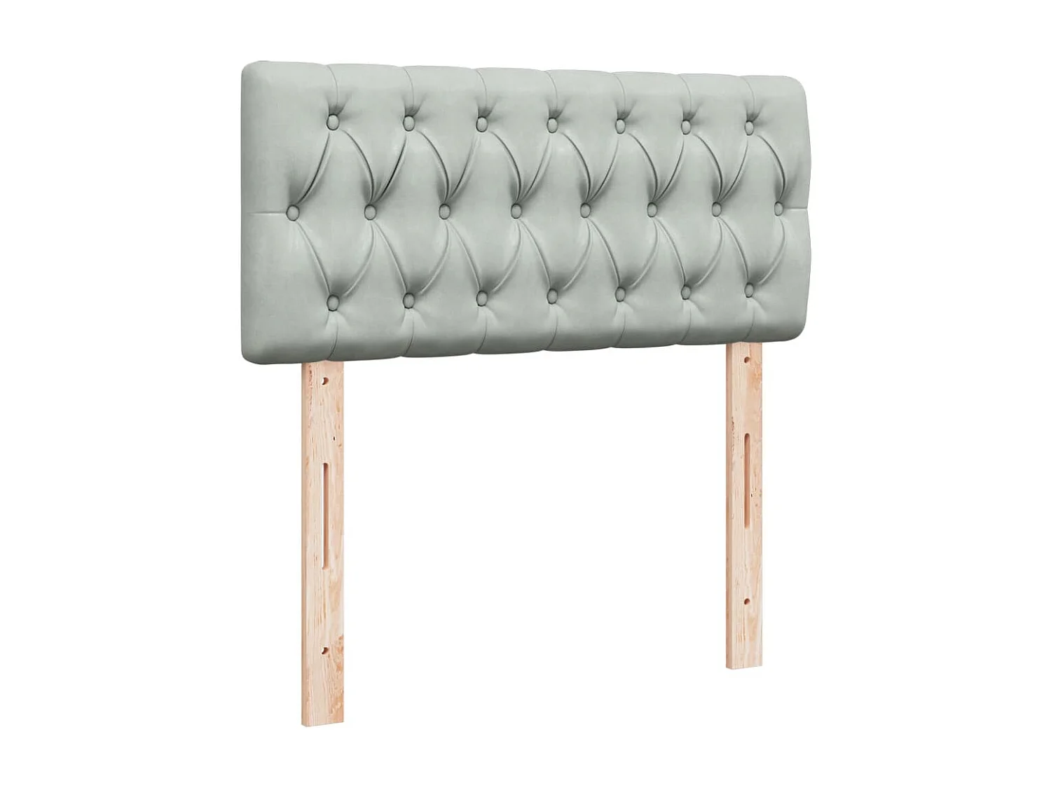 Sommier à lattes de lit et matelas Gris clair 90x190 cm Velours