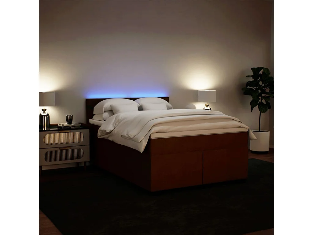 Cama box spring con colchón terciopelo rosa 140x190 cm