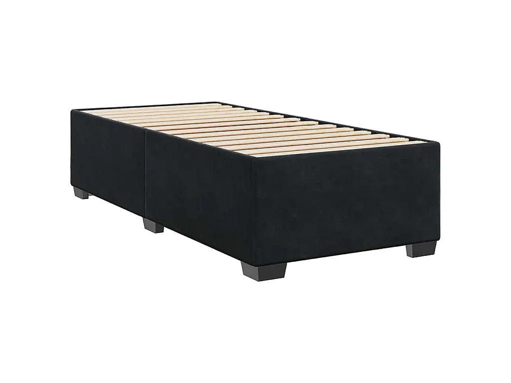 Boxspring met matras fluweel zwart 100x200 cm