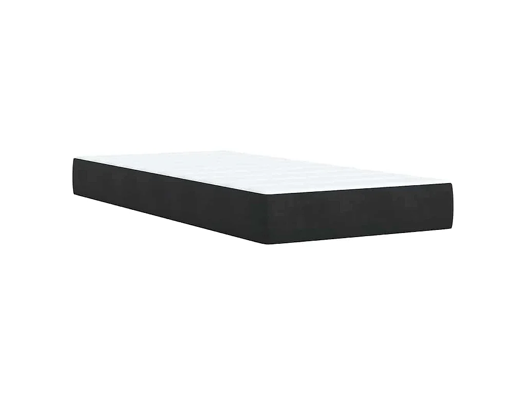 Boxspring met matras fluweel zwart 100x200 cm