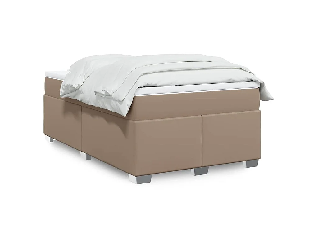 Boxspringbett Matratze Cappuccino-Braun 120x190 cm Kunstleder