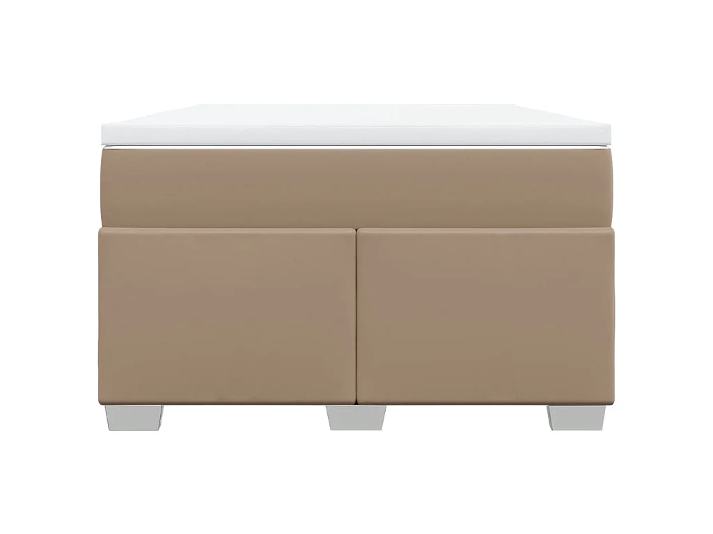 Boxspringbett Matratze Cappuccino-Braun 120x190 cm Kunstleder