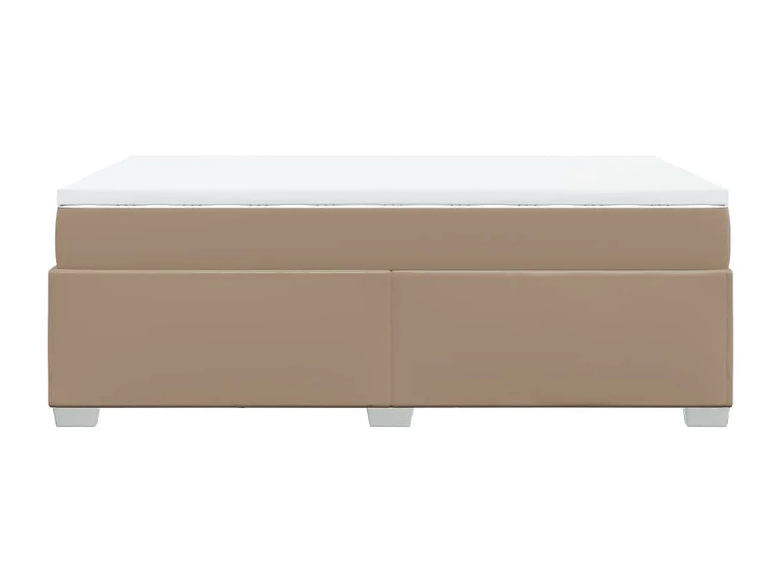 Boxspringbett Matratze Cappuccino-Braun 120x190 cm Kunstleder