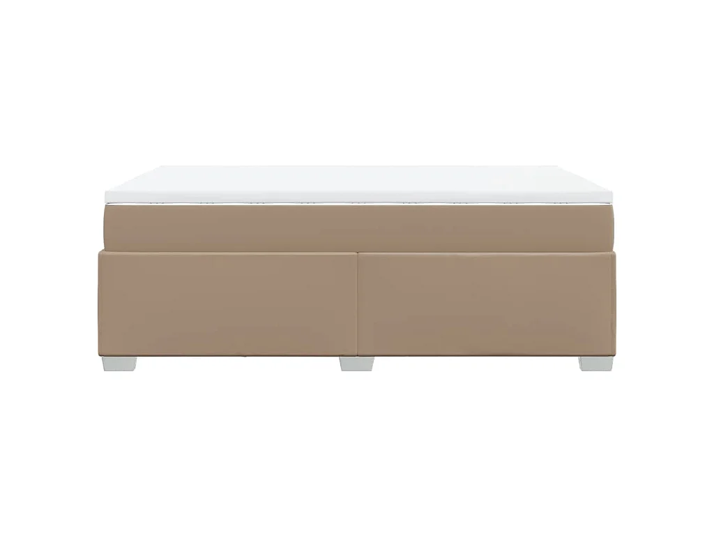 Sommier à lattes de lit matelas cappuccino 120x190cm similicuir
