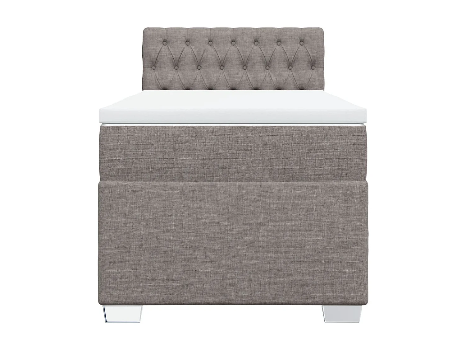 Sommier à lattes de lit avec matelas Taupe 100x200 cm Tissu