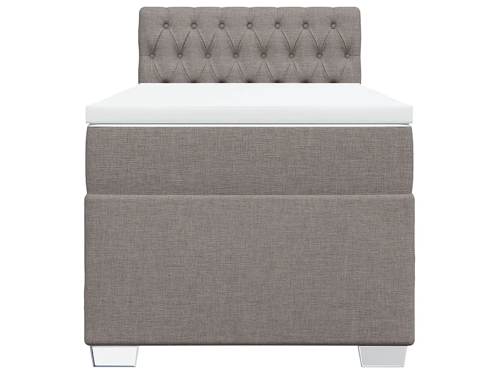 Boxspring met matras stof taupe 100x200 cm