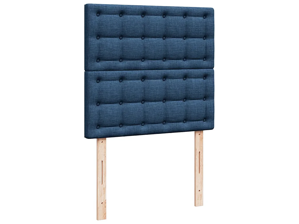 Boxspringbett mit Matratze Blau 90x190 cm Stoff