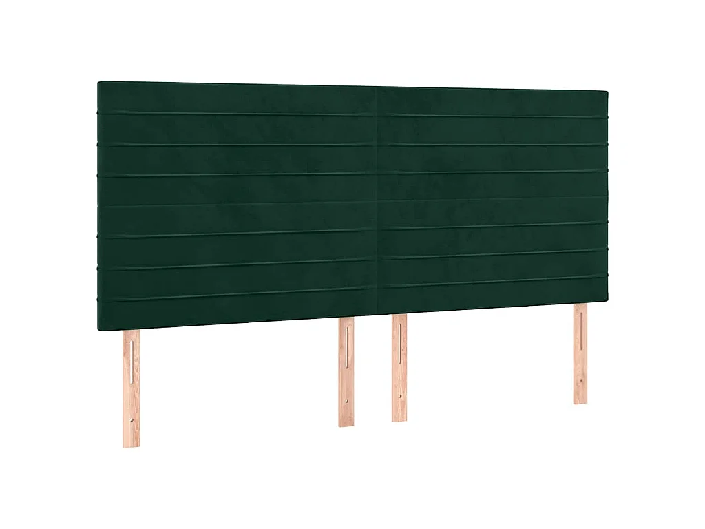 Boxspring met matras en LED fluweel donkergroen 180x200 cm