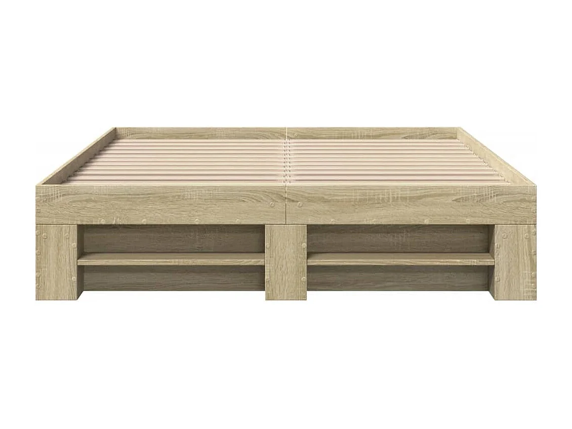 Cadre de lit sans matelas chêne sonoma 120x200 cm