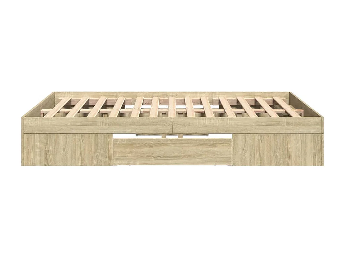 Cadre de lit sans matelas chêne sonoma 120x200 cm