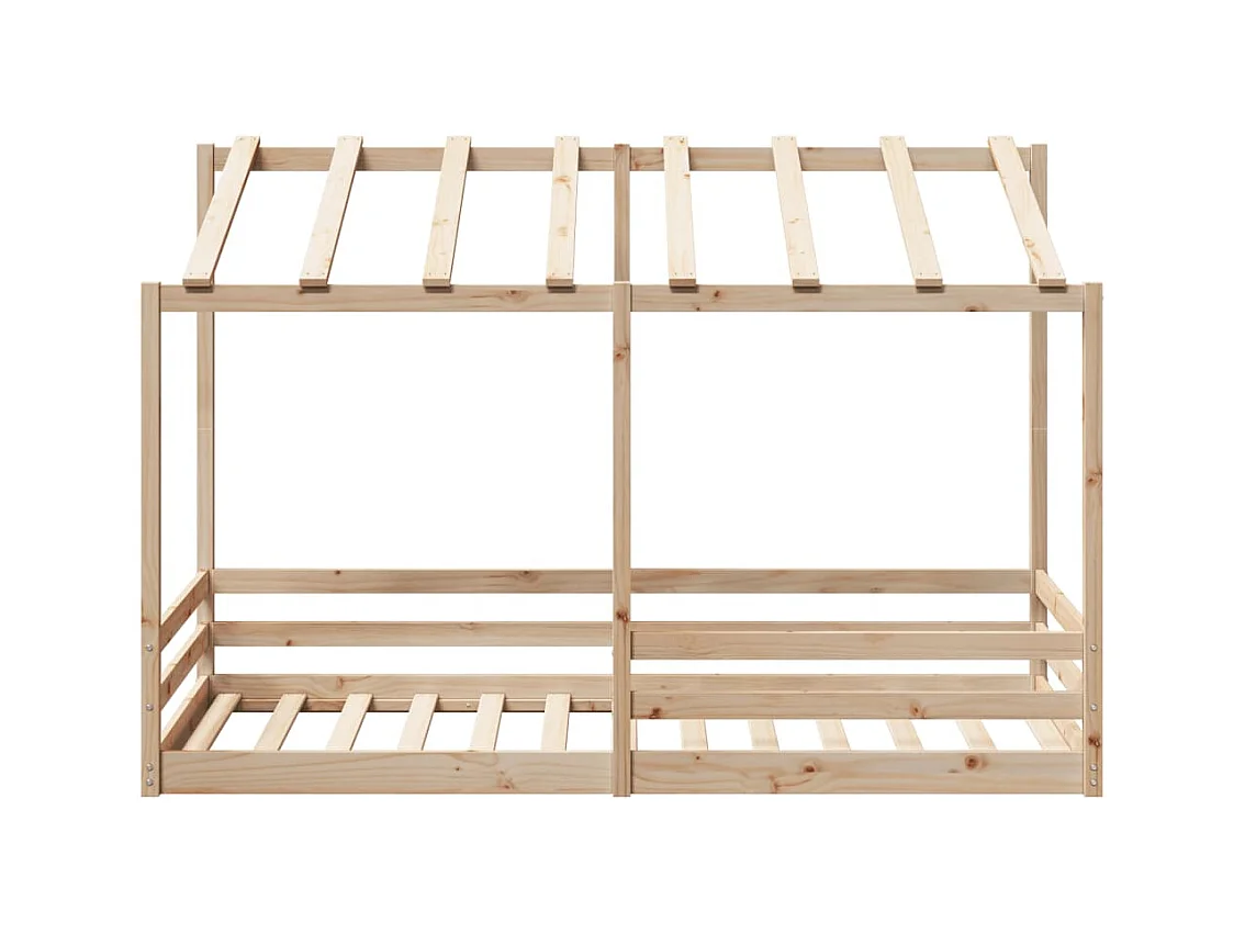 Kinderbed met bedhuis 100x200 cm massief grenenhout