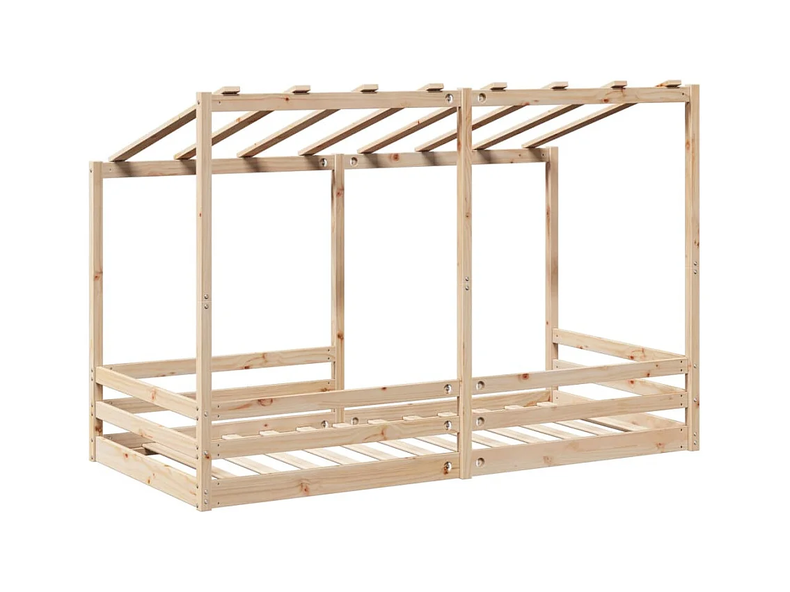 Kinderbed met bedhuis 100x200 cm massief grenenhout
