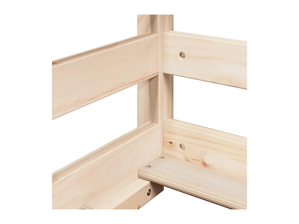 Kinderbed met bedhuis 100x200 cm massief grenenhout