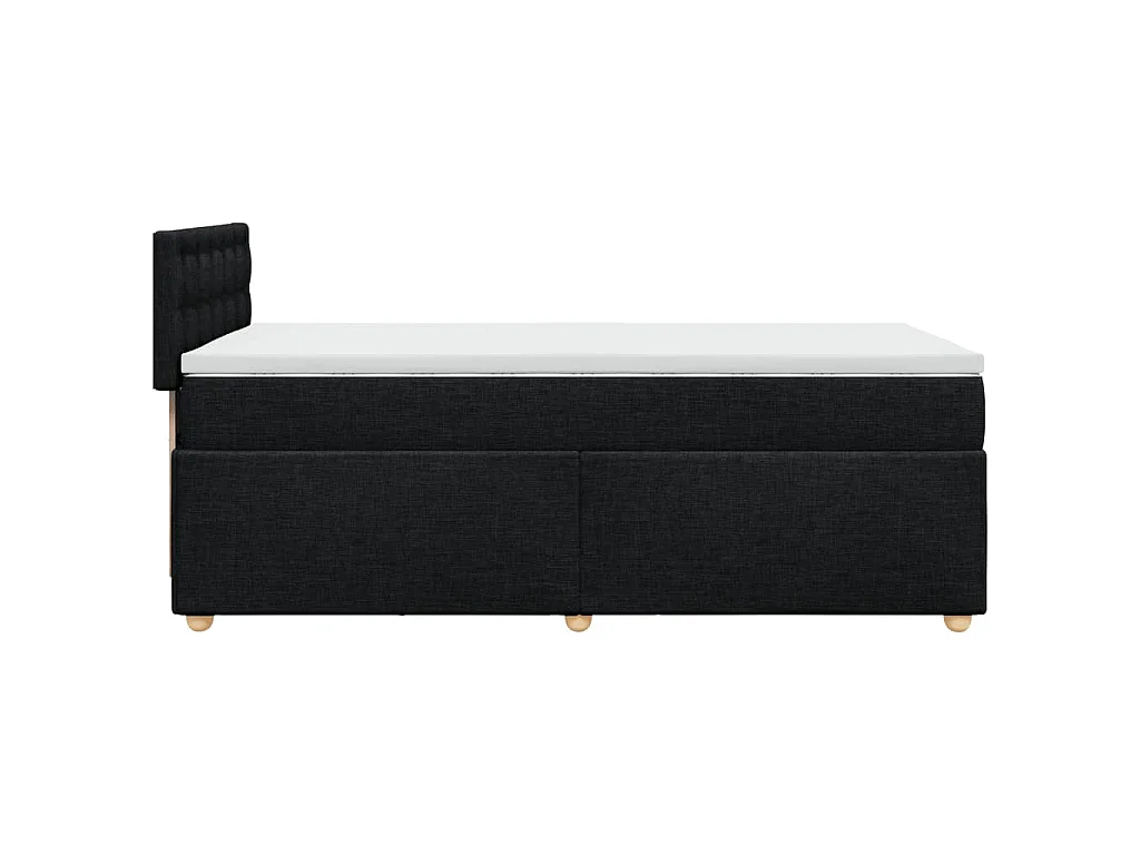 Boxspringbett mit Matratze Schwarz 90x190 cm Stoff