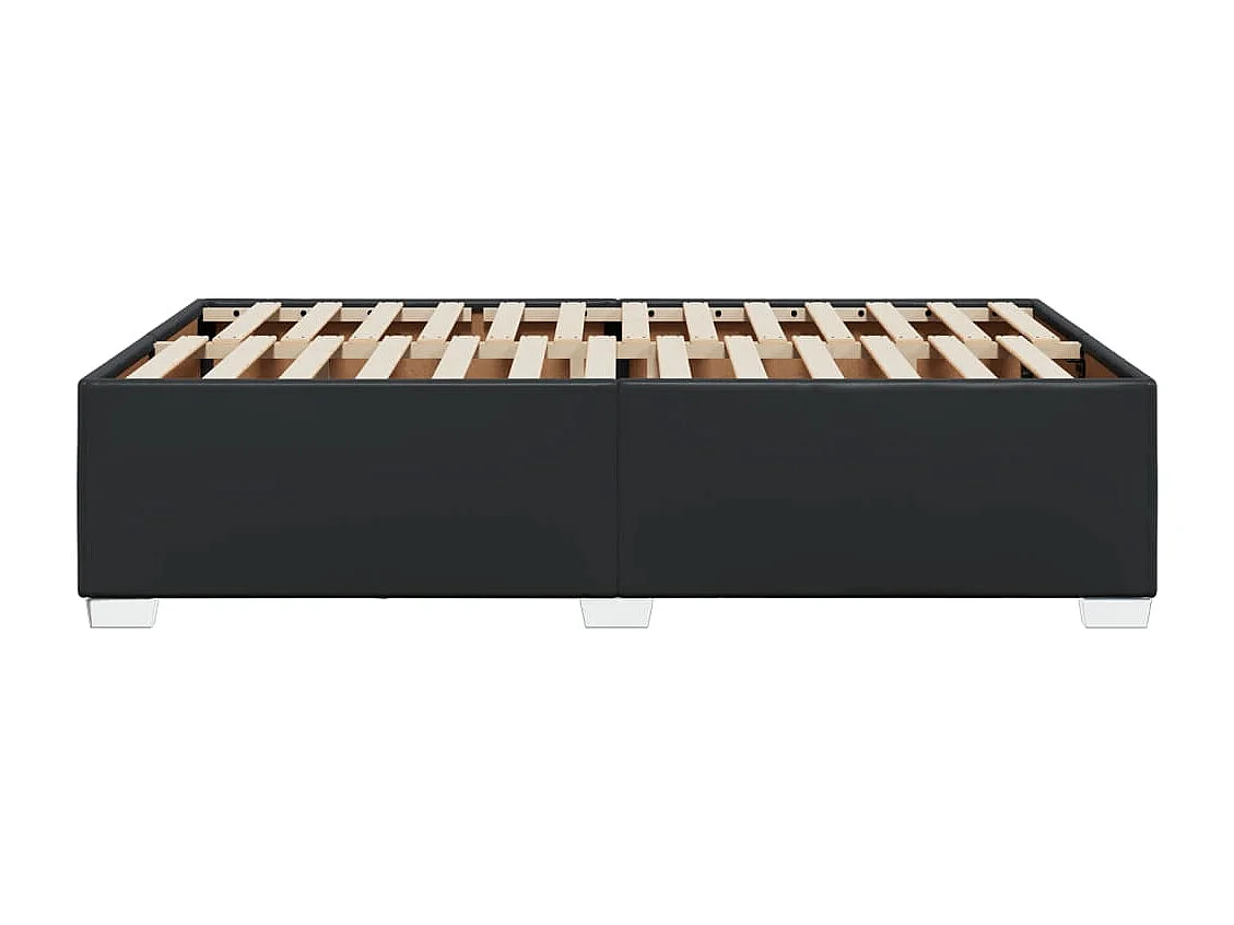 Cadre de lit sans matelas noir 120x200 cm similicuir