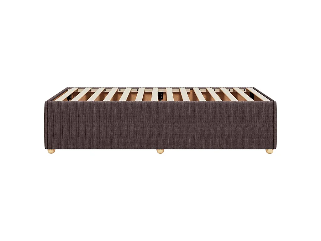 Bedframe zonder matras 90x190 cm stof donkerbruin