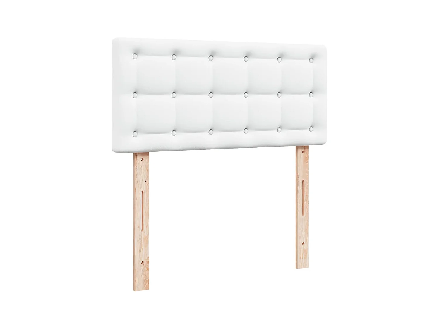 Sommier à lattes de lit avec matelas Blanc 100x200cm Similicuir