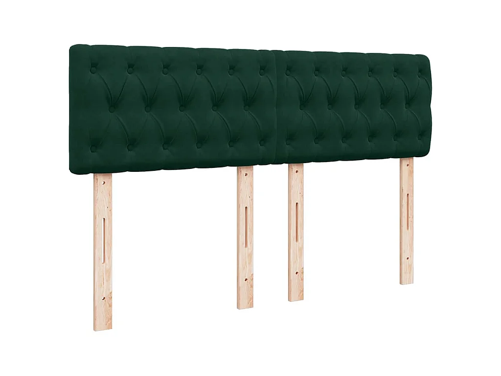 Boxspring met matras fluweel donkergroen 160x200 cm