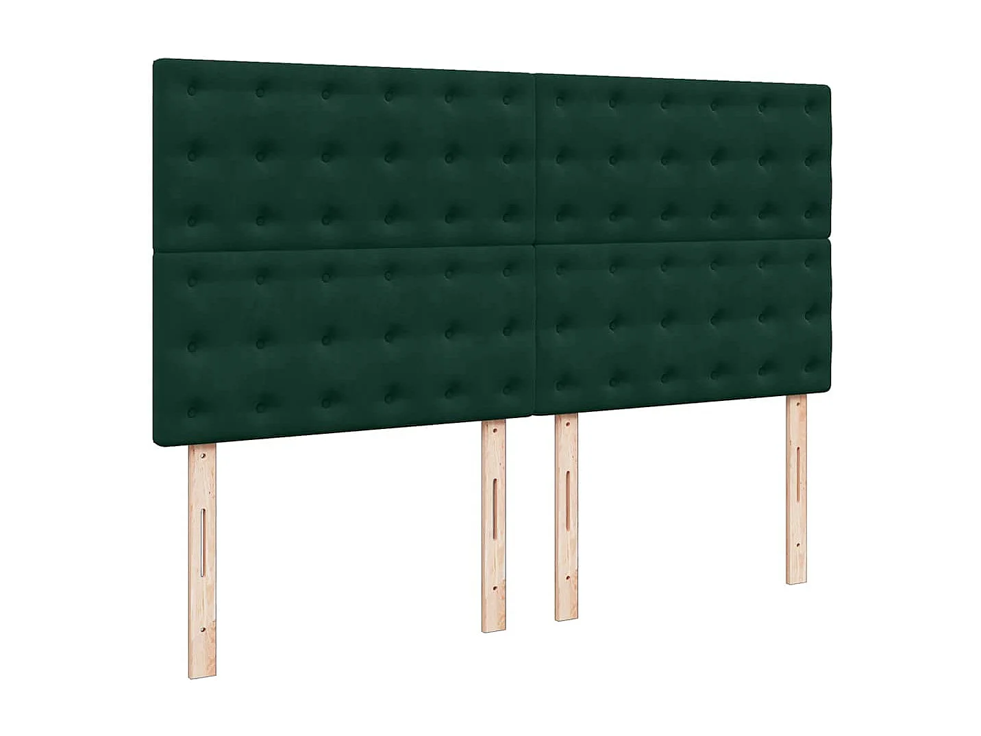 Boxspring met matras fluweel donkergroen 200x200 cm