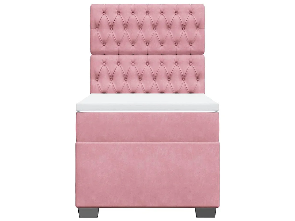 Sommier à lattes de lit et matelas Rose 80x200 cm Velours