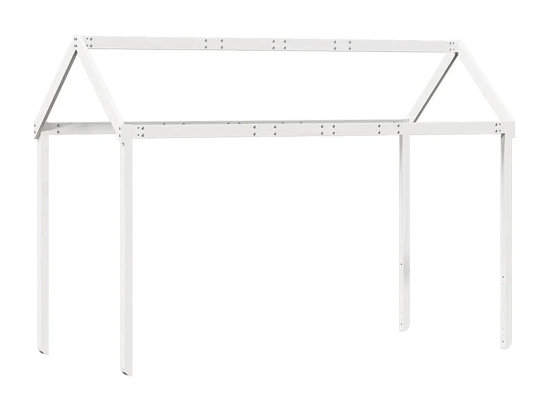 Lit haut sans matelas blanc 75x190 cm bois de pin massif