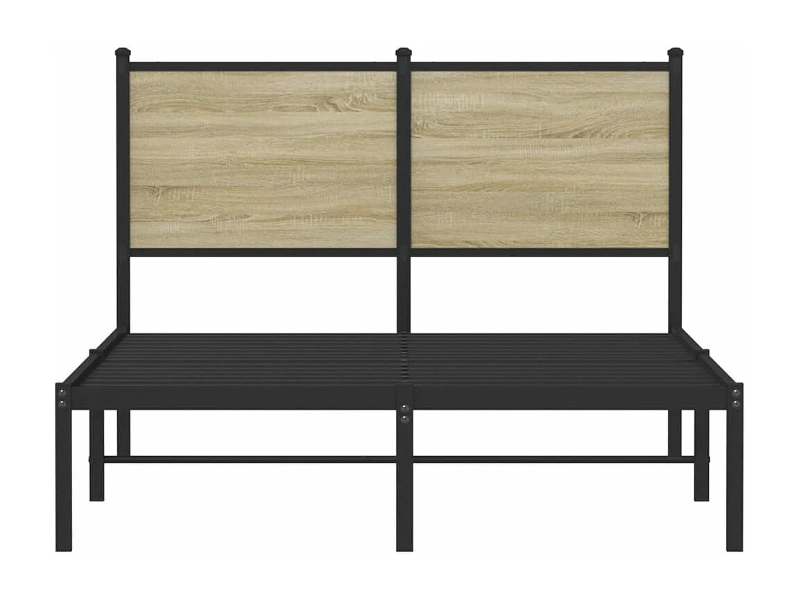 Bedframe zonder matras metaal sonoma eikenkleurig 120x200 cm